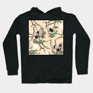 Chinese crane bird pattern Hoodie